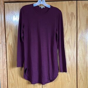Long Sleeve Maroon Top